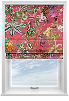 Barbados, Flamingo Pink - Motorised Roman Blind